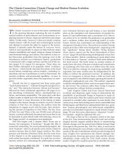 The Climate Connection: Climate Change and Modern Human