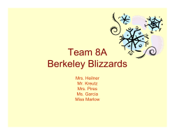Team 8A Berkeley Blizzards - Chandler Unified School District
