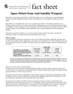 Space Debris from Anti-Satellite Weapons