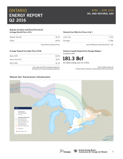 181.3 Bcf - Ontario Energy Report