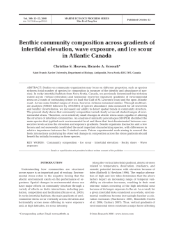 Benthic community composition across gradients of intertidal