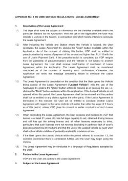 LEASE AGREEMENT 1. Conclusion of the Lease Agreement