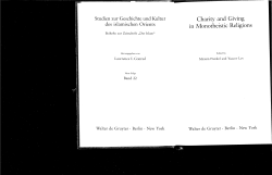 Charity and Giving in Monotheistic Religions