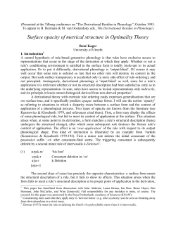 Surface opacity of metrical structure in Optimality Theory