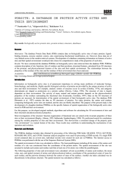 PDBSITE: A DATABASE ON PROTEIN ACTIVE SITES AND THEIR
