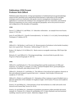 Publications 1990-Present Professor Nick Clifford