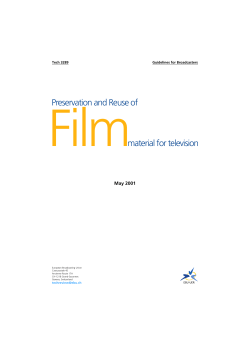 EBU Tech 3289-2001 Preservation and reuse of film material for