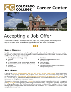 Accepting a Job Offer