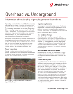 Overhead vs. Underground - Xcel Energy Transmission