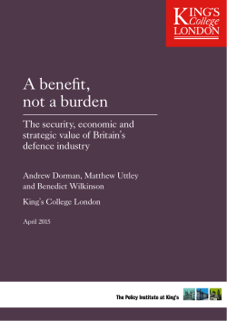 A benefit, not a burden