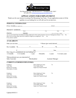 application for employment