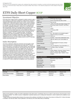 ETFS Daily Short Copper SCOP