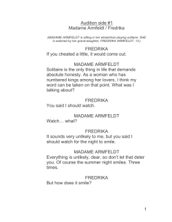 Audition side #1 - TheatreWorks New Milford