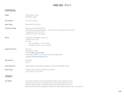 virb 360 specs physical video