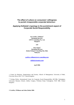 The effects of culture on Corporate Social