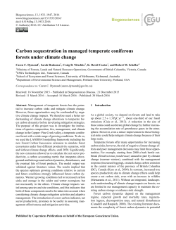 Carbon sequestration in managed temperate coniferous forests