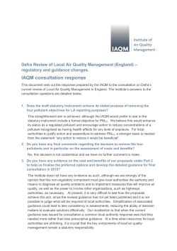 the IAQM response
