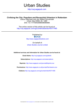 populism and revanchist urbanism in Rotterdam