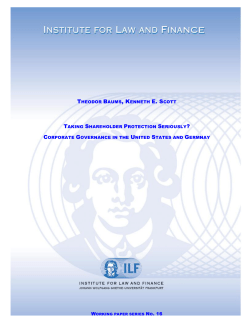 corporate governance in the united states and germnay