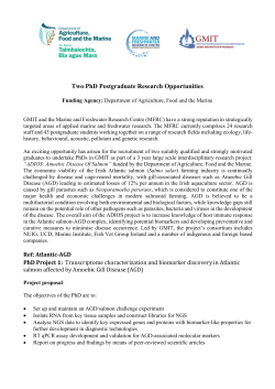 Two PhD Postgraduate Research Opportunities