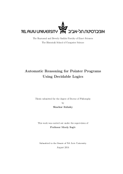 Automatic Reasoning for Pointer Programs Using