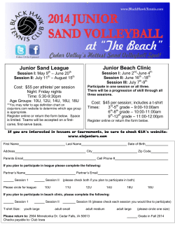 Junior Sand League Junior Beach Clinic