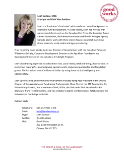 Leah Eustace BIO - AFP St. Louis Regional Chapter