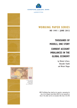 Thousands of models, one story: current account - ECB