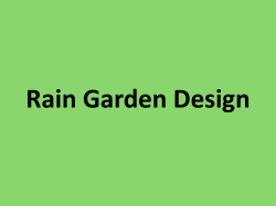 Sizing a Rain Garden: Drainage Area