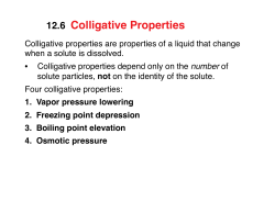 12.6 Colligative Properties