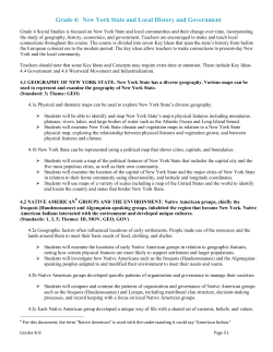 Grade 4: New York State and Local History and Government