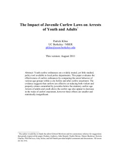 The Impact of Juvenile Curfew Laws
