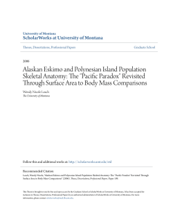 Alaskan Eskimo and Polynesian Island Population Skeletal Anatomy