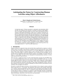 Anticipating the Future by Constructing Human Activities using