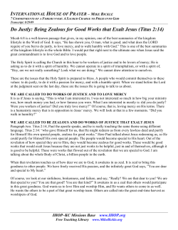 Final EDIT.SCC Do Justly, Being Zealous for Good Works that Exalt