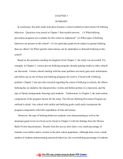 CHAPTER 5 SUMMARY In conclusion, this pilot study