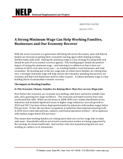 A Strong Minimum Wage Can Help Working Families