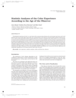 Statistic Analyses of the Color Experience According to the Age of