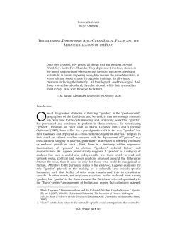 Transcending Dimorphism: Afro-Cuban Ritual Praxis