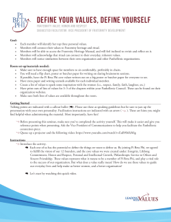 Define your Values, Define Yourself