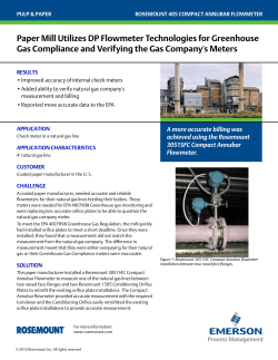 Paper Mill Utilizes DP Flowmeter Technologies for Greenhouse Gas
