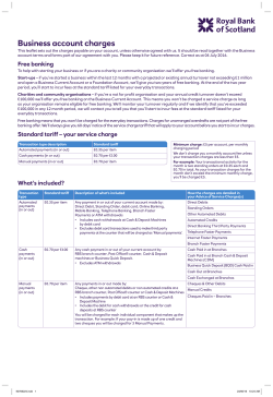 Business account charges