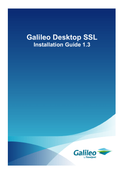 Galileo Desktop SSL - Travelport Customer Portal