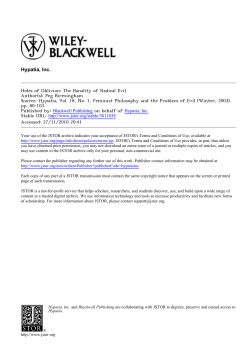 Holes of Oblivion: The Banality of Radical Evil