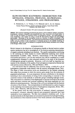 slow-neutron scattering cross-section for methanol, ethanol