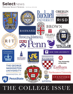 THE COLLEGE ISSUE - Friends Select School