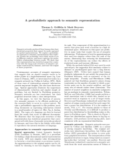 A probabilistic approach to semantic representation