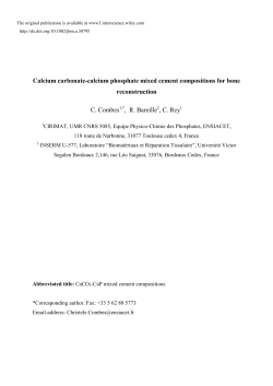 Calcium carbonate-calcium phosphate mixed cement compositions
