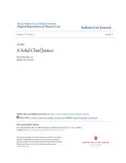 A Solid Chief Justice - Digital Repository @ Maurer Law