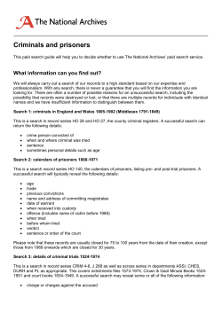 Criminals and prisoners